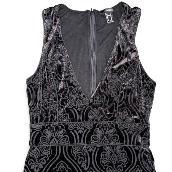 Forever 21 Black Velvet Jumpsuit - Picture 2 of 7